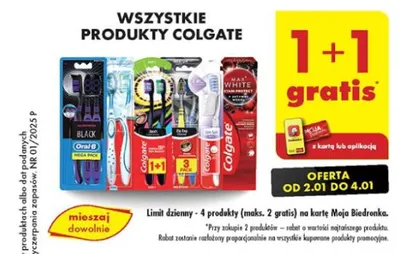 Wszystkie produkty Colgate - Biedronka -  zł - od 02.01.2025 do 04.01.2025