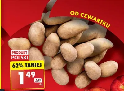 Polskie ziemniaki jadalne na wagę - Biedronka - 1.49 zł - od 02.01.2025 do 04.01.2025