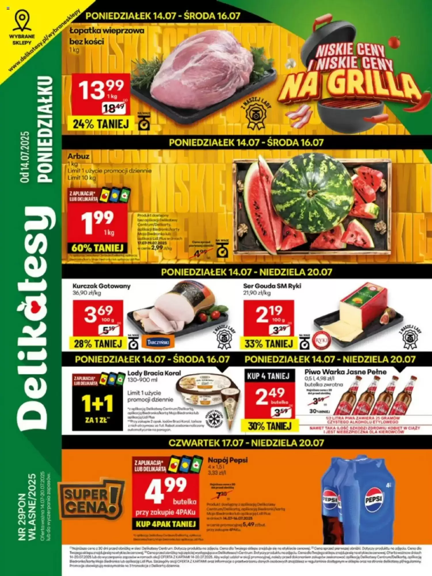 Gazetka Delikatesy Centrum od 14.07.2025 do 20.07.2025
