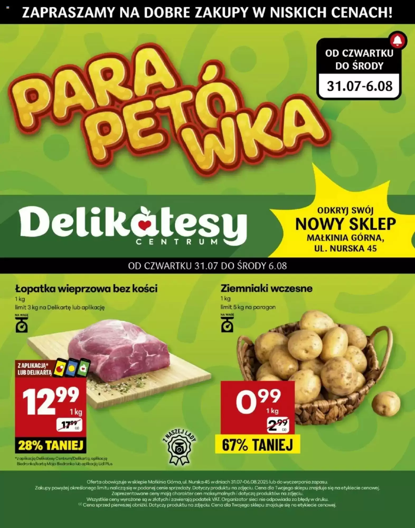 Gazetka Delikatesy Centrum od 31.07.2025 do 06.08.2025