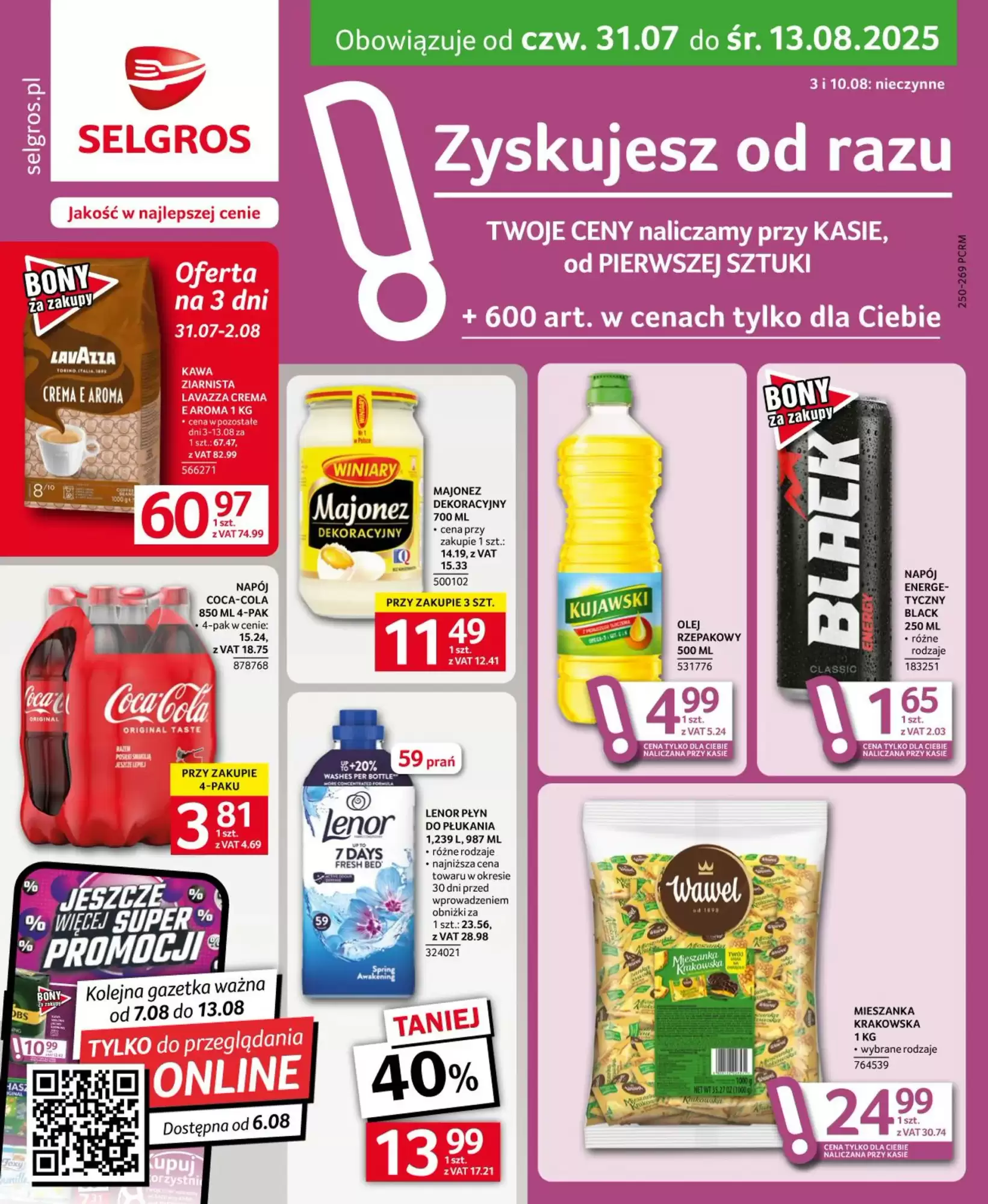 Gazetka Selgros od 31.07.2025 do 13.08.2025