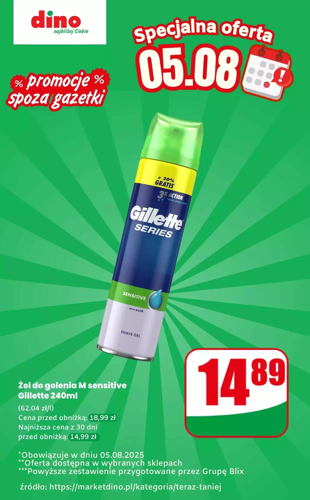 Gazetka Dino od 05.08.2025 do 05.08.2025