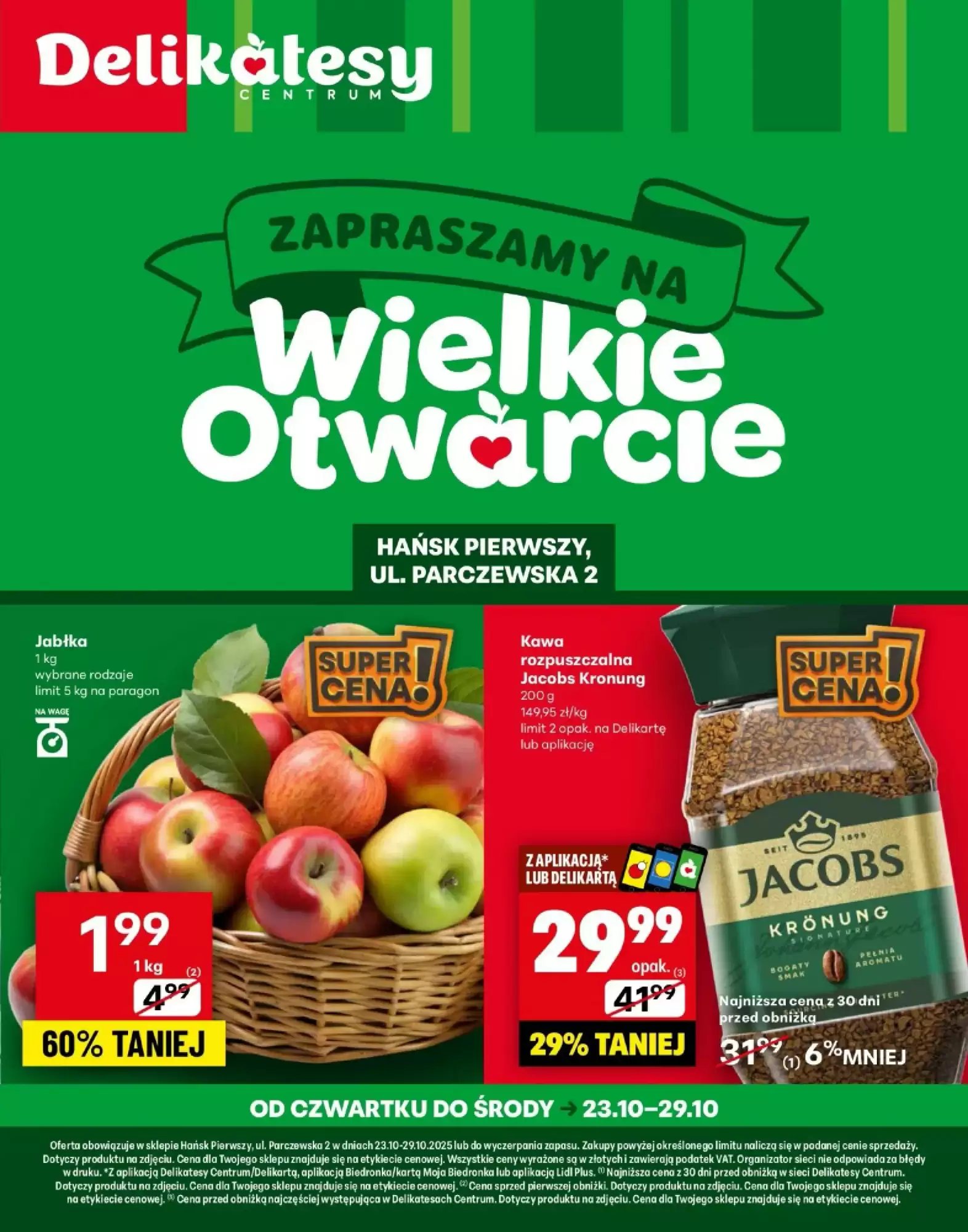 Gazetka Delikatesy Centrum od 23.10.2025 do 29.10.2025