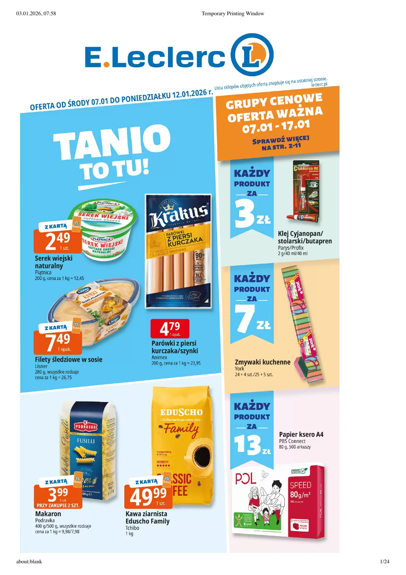 Gazetka E.Leclerc od 07.01.2026 do 12.01.2026