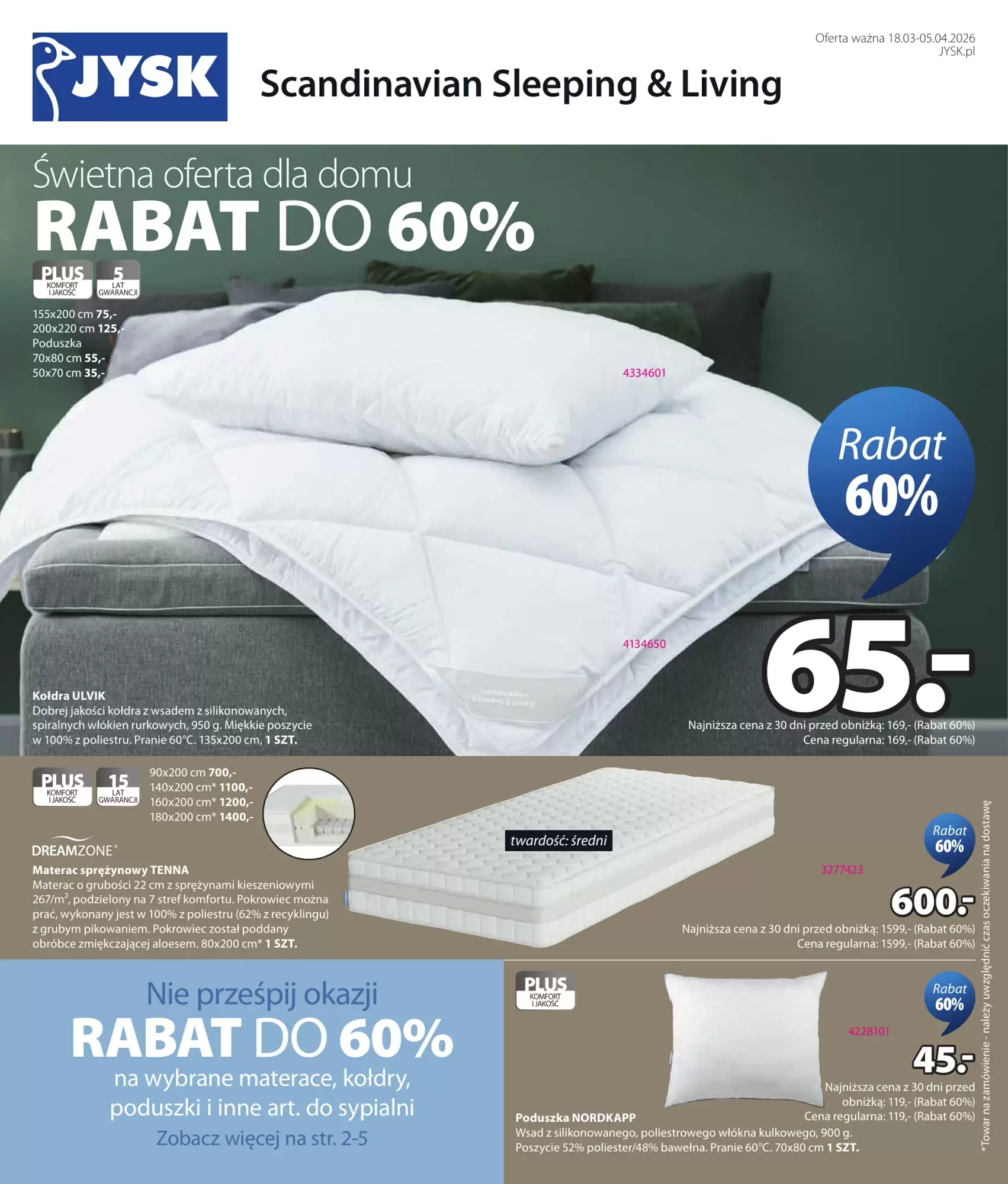 Gazetka Jysk od 18.03.2026 do 05.04.2026