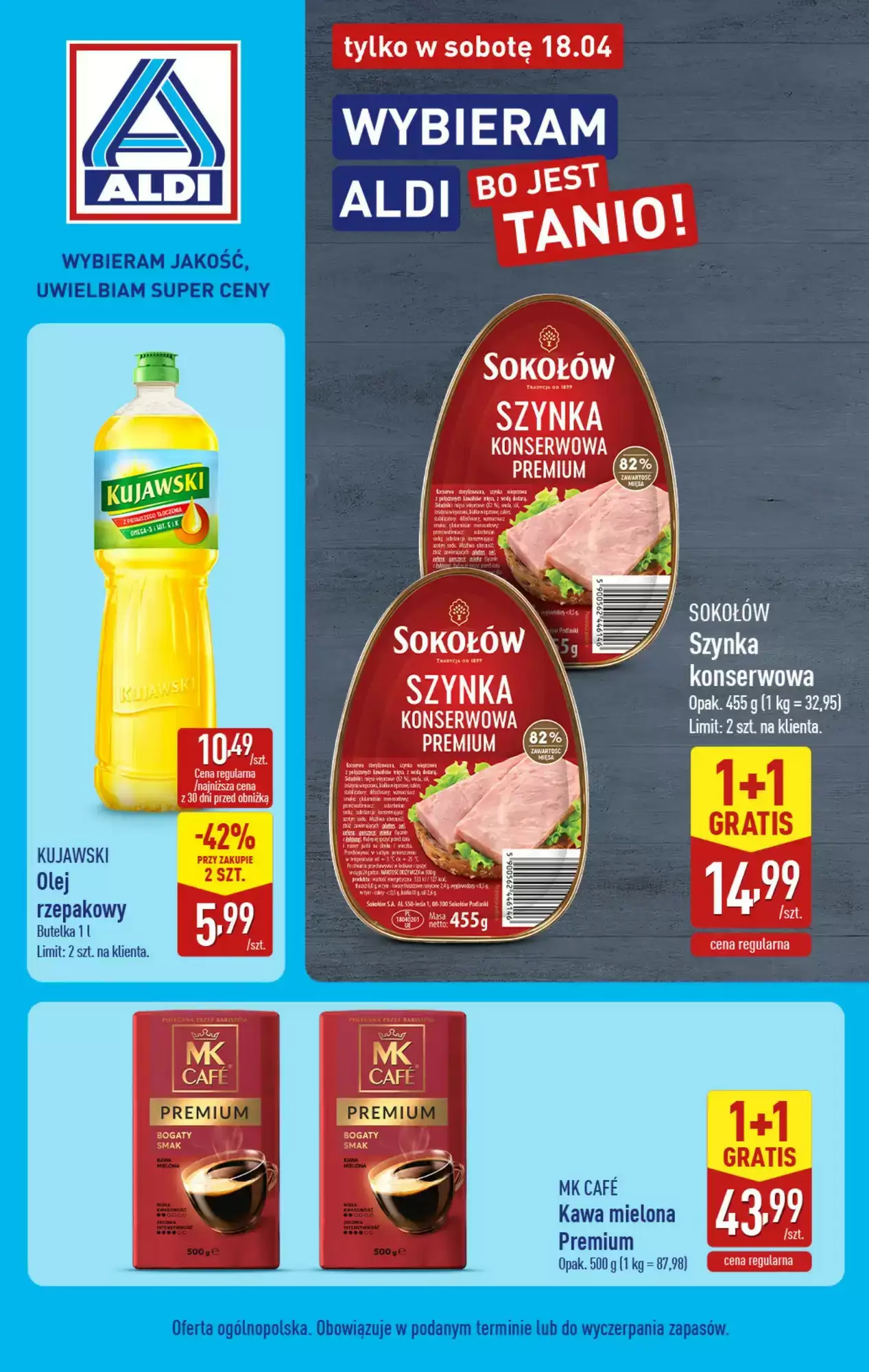 Gazetka Aldi od 18.04.2026 do 18.04.2026