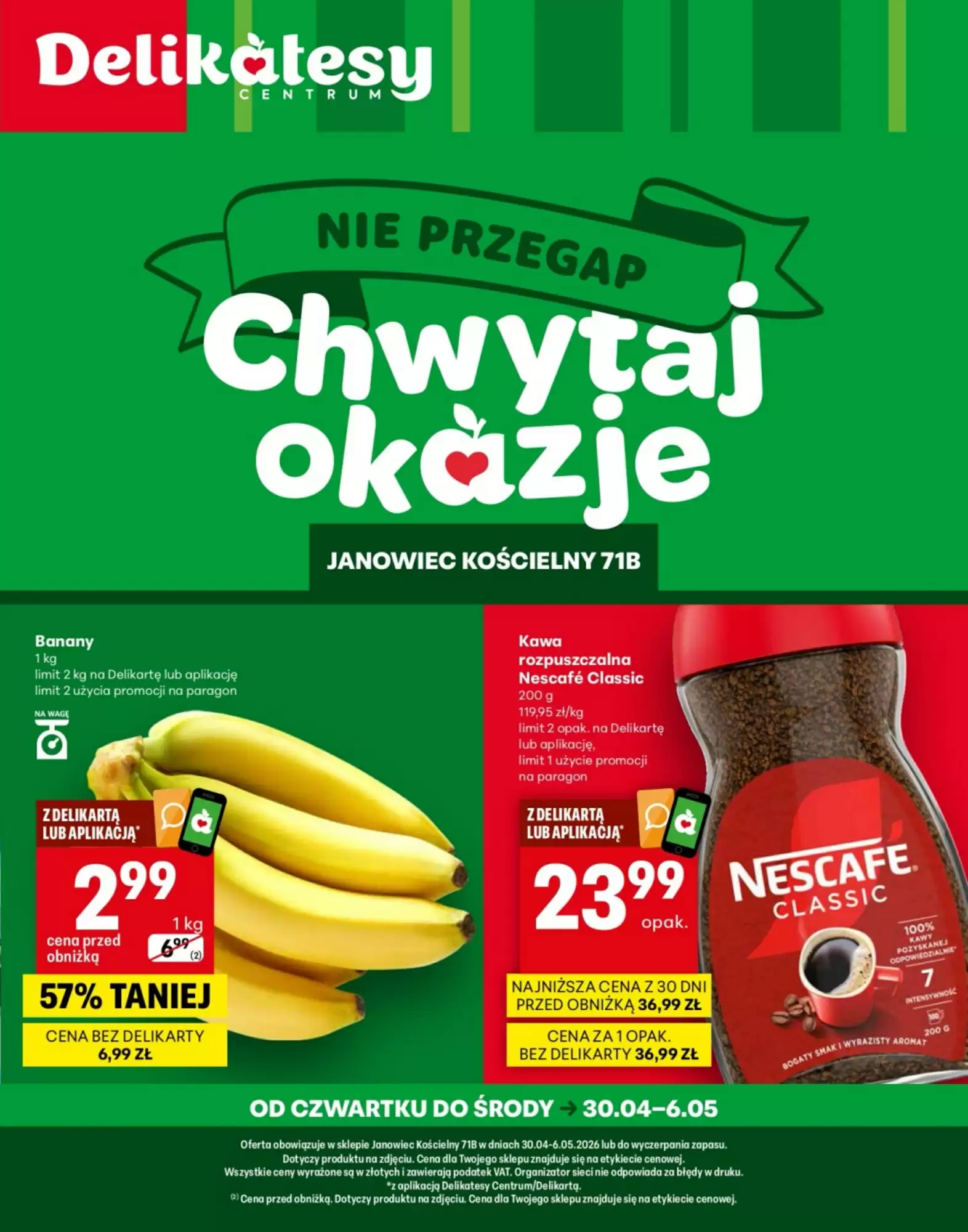Gazetka Delikatesy Centrum od 30.04.2026 do 06.05.2026