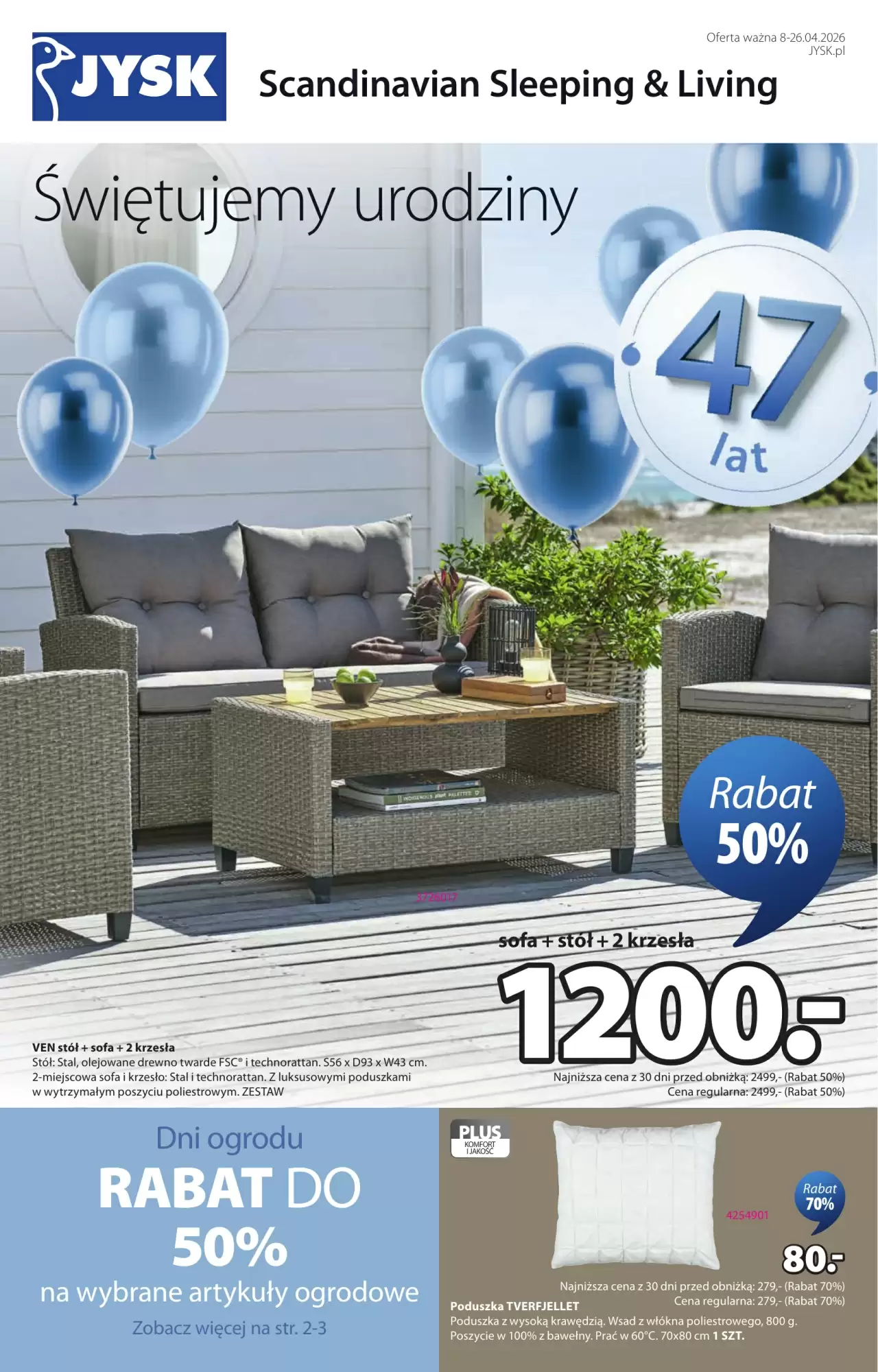 Gazetka Jysk od 08.04.2026 do 26.04.2026