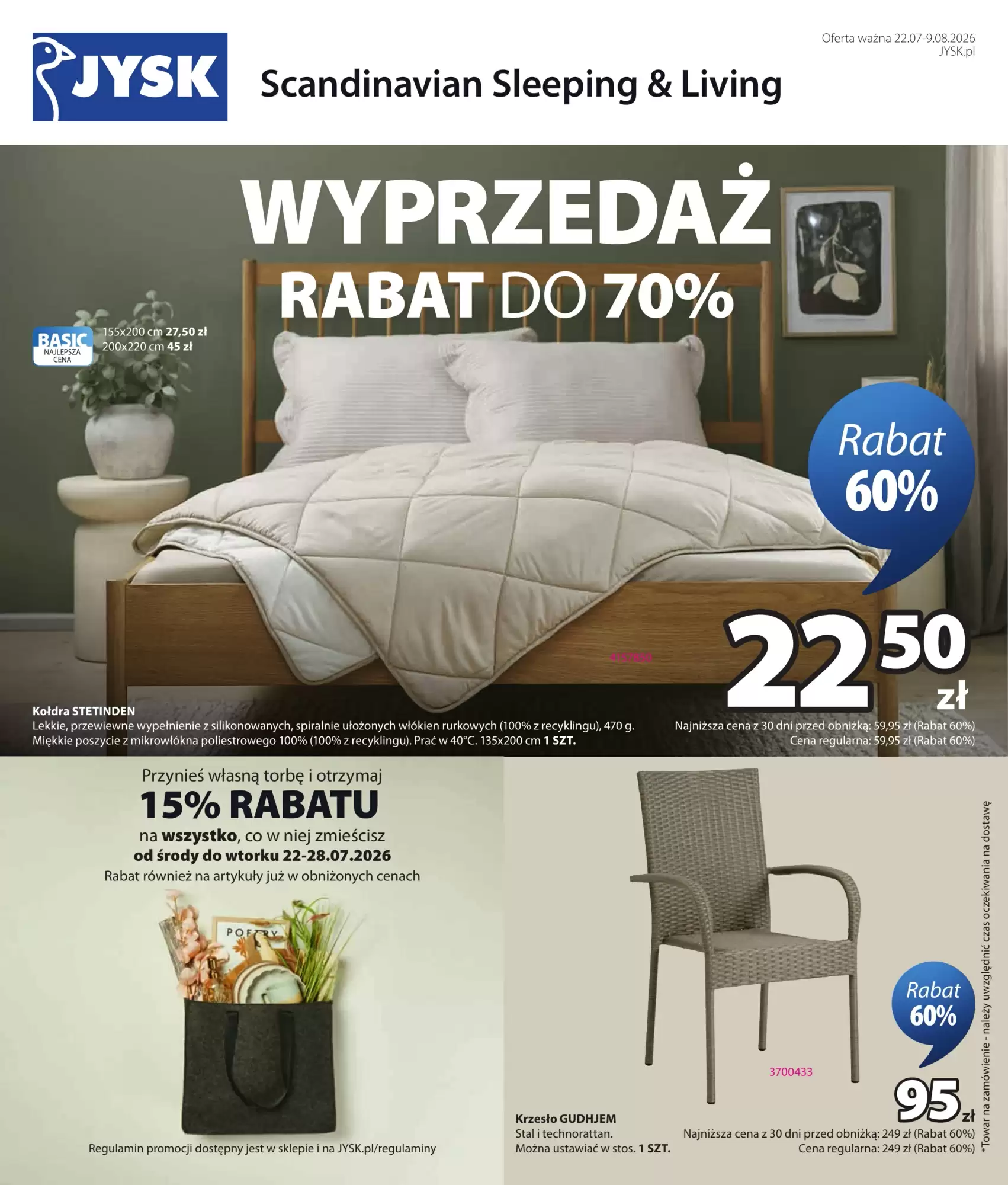 Gazetka Jysk od 22.07.2026 do 09.08.2026