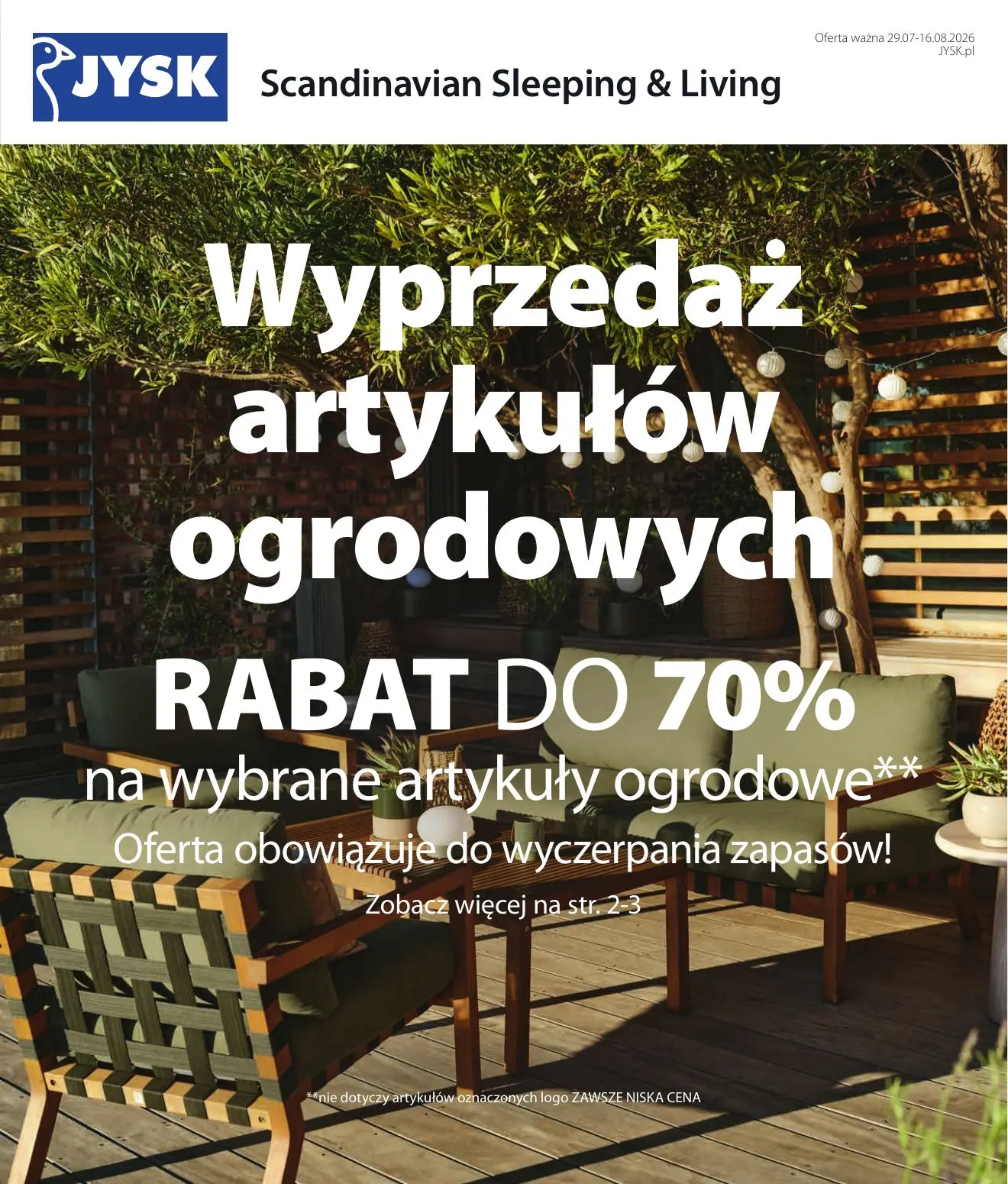 Gazetka Jysk od 29.07.2026 do 16.08.2026