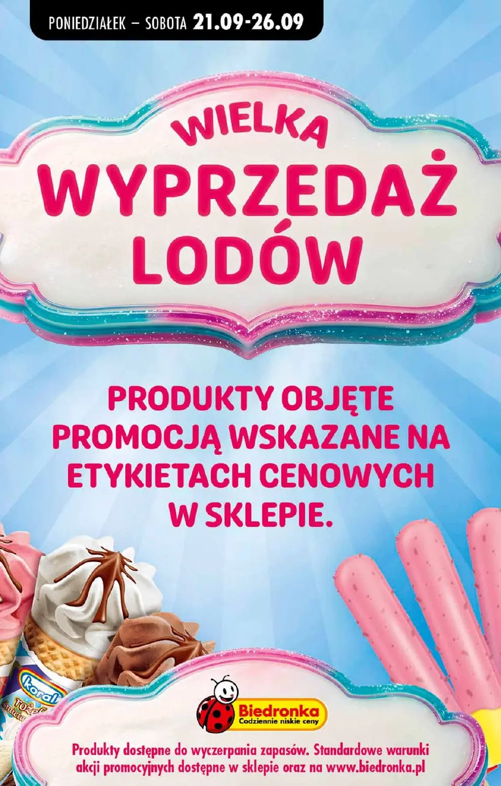 Gazetka Biedronka od 21.09.2026 do 26.09.2026