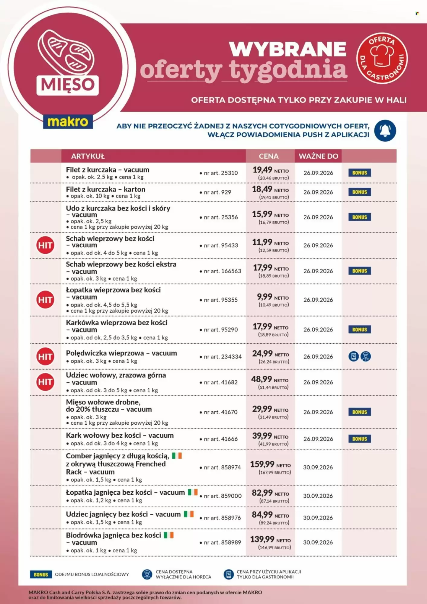 Gazetka Makro od 19.09.2026 do 25.09.2026