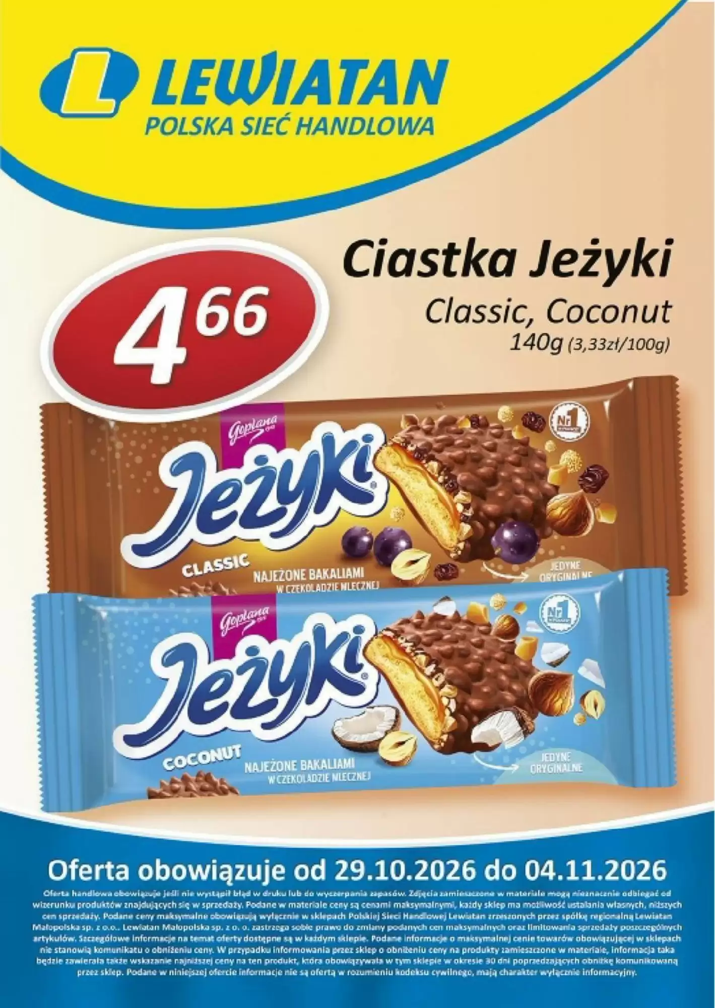 Gazetka Lewiatan od 29.10.2026 do 04.11.2026