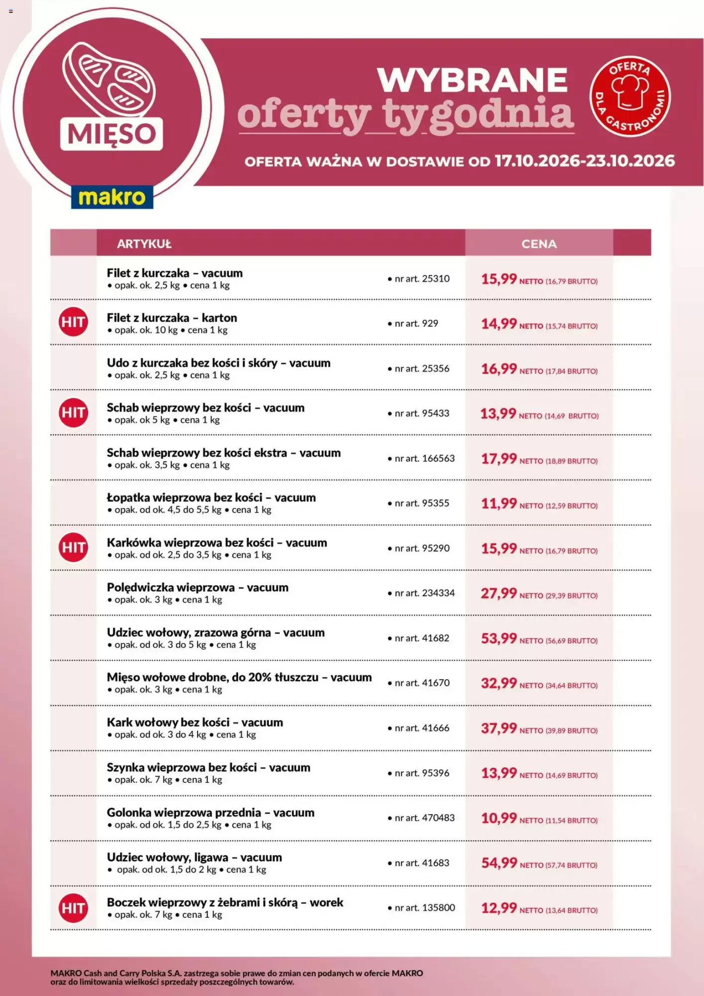 Gazetka Makro od 17.10.2026 do 23.10.2026
